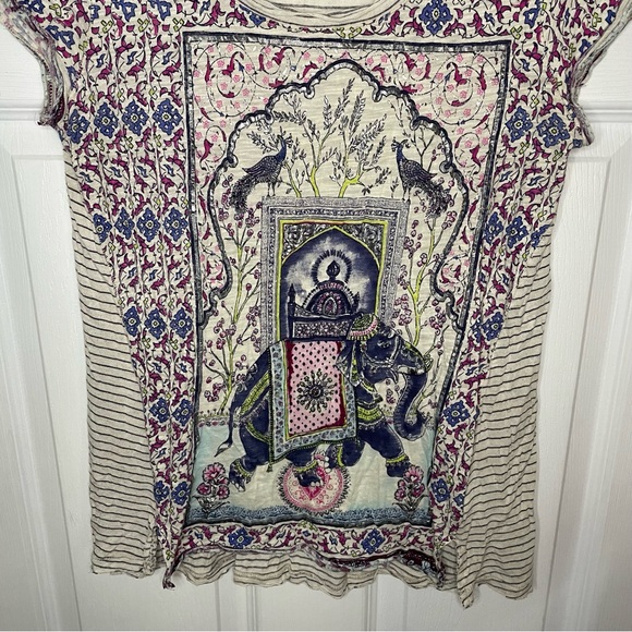 Lucky Brand boho elephant tshirt small - Picture 3 of 7